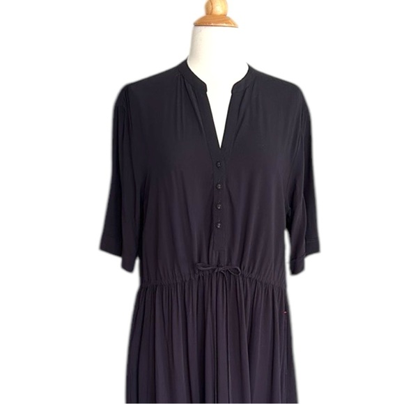 UNIQLO Ines De La Fressange Paris Black Long Dress Minimalist Relaxed Fit XS - Picture 3 of 14